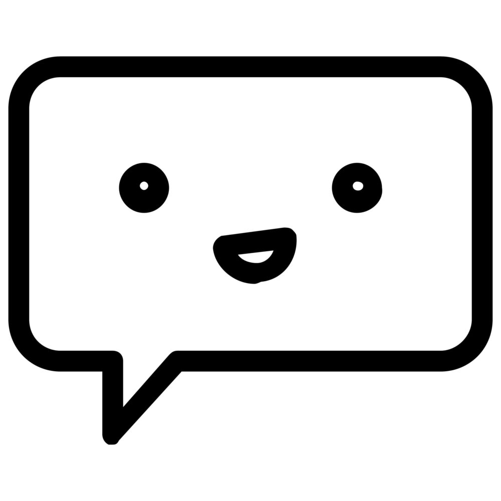 笑っている吹き出し