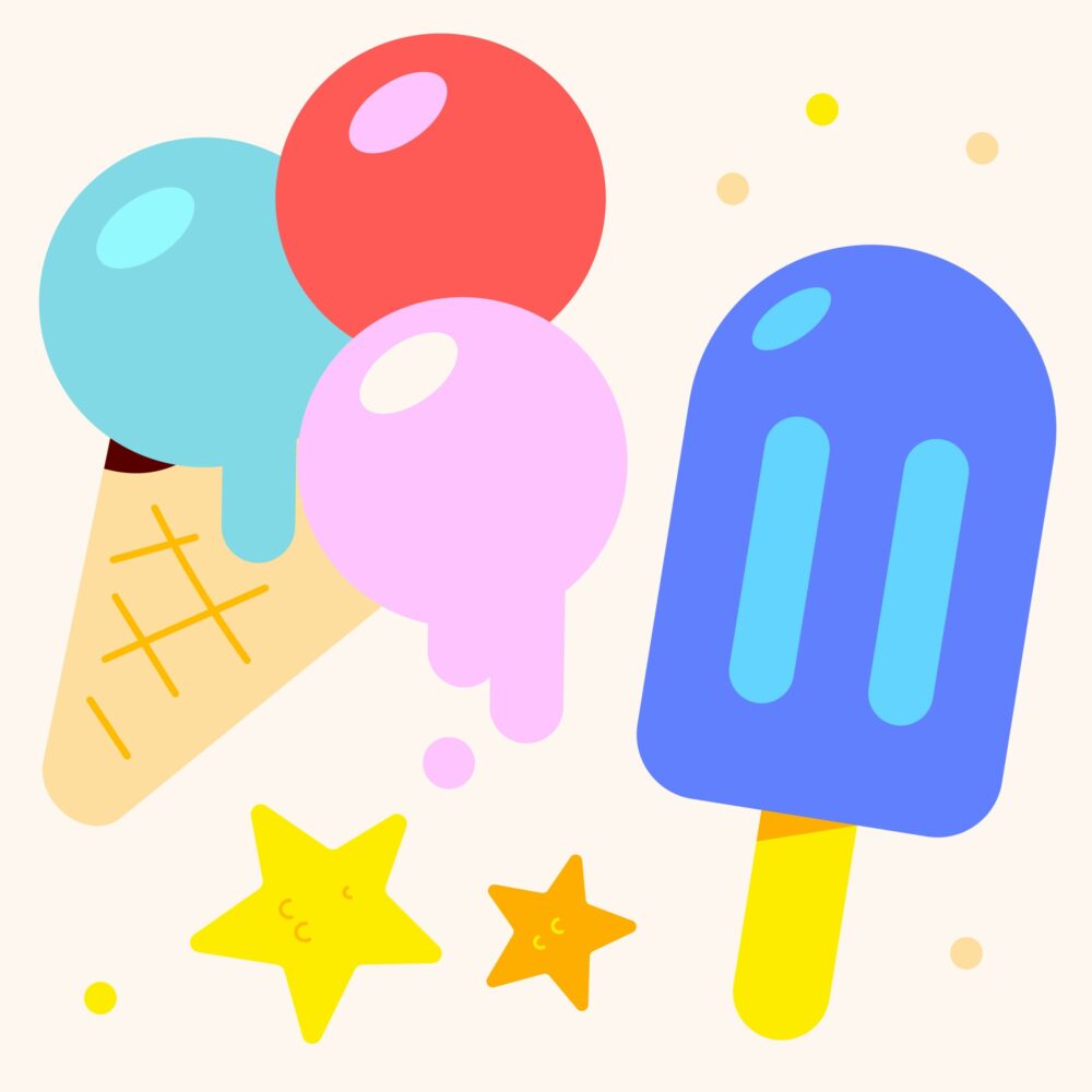アイスキャンディーのイラスト